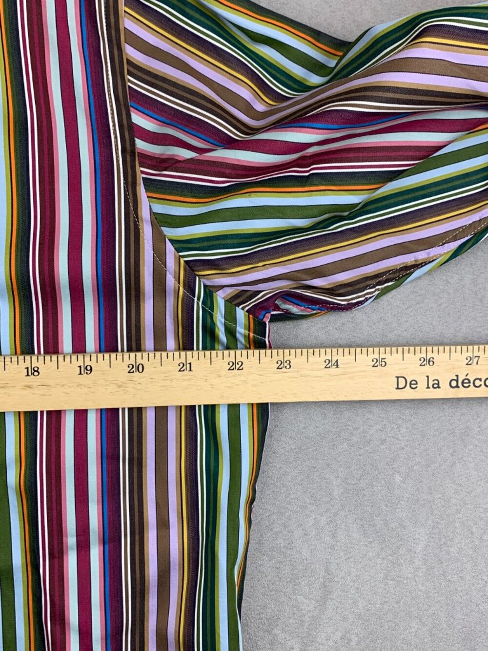 Etro Mens Shirt 42 Multicolor Vertical Striped Button Up Long Sleeve Italy - Picture 4 of 7